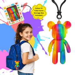 Colour Splash Bear Keyring - 10 Pack ($5.20 per child)