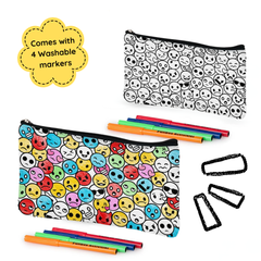 Emoji-Themed Colour-In Pencil Case Kit - 10 pack ($3.50 per child)