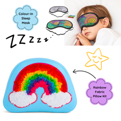 Rainbow Fabric Pillow & Sleep Mask Kit - 10 Pack ($10.95 per child)