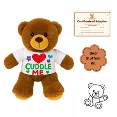 Stuffem Bear Kit - Dark Brown Plush - 10 Pack ($9.55 per child)
