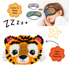 Tiger Fabric Pillow & Sleep Mask Kit - 10 Pack ($10.95 per child)