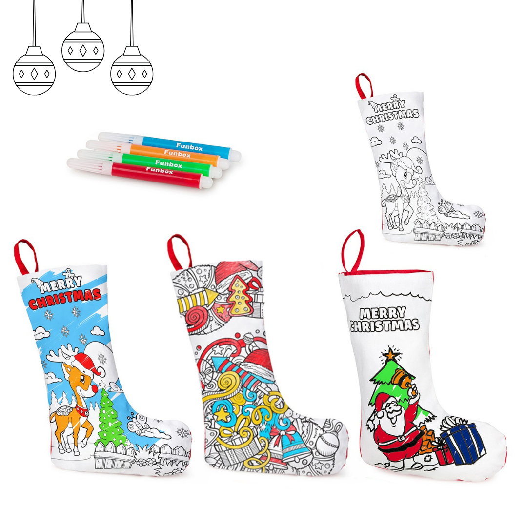 Colour-In Christmas Stocking - Bulk 250 units ($1.30 per child)