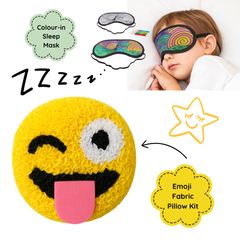 Emoji Fabric Pillow  & Sleep Mask Kit - 10 Pack ($10.95 per child)